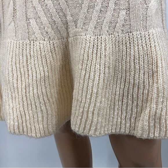 NWT ChicWish Turtleneck Braid Knit Ivory Dress Size M - Picture 5 of 10